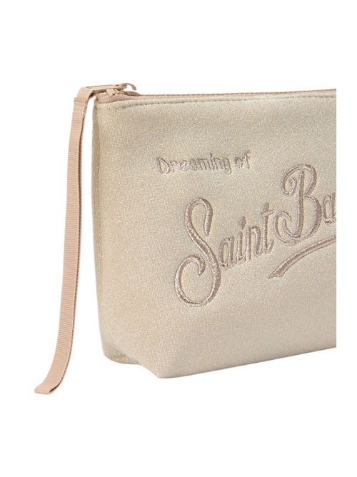 Aline women's makeup bag in neoprene and ivory lurex MC2 Saint Barth | ALINE LUREX W11 EMB